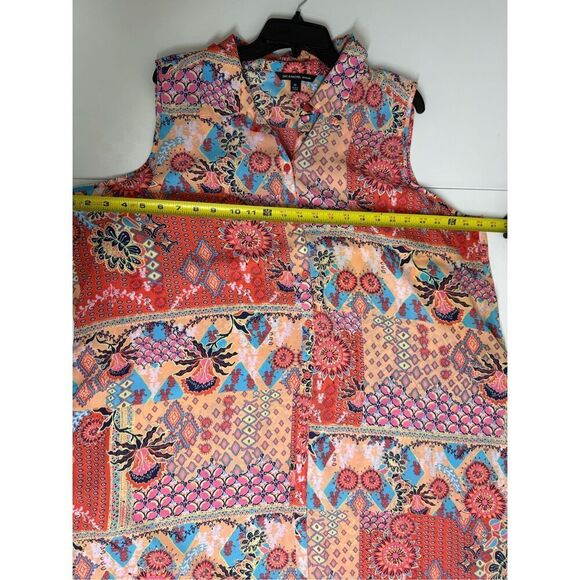 Zac & Rachel Women’s Bohemian Button Down Long Line Peach Dress Size 3X - Picture 11 of 14